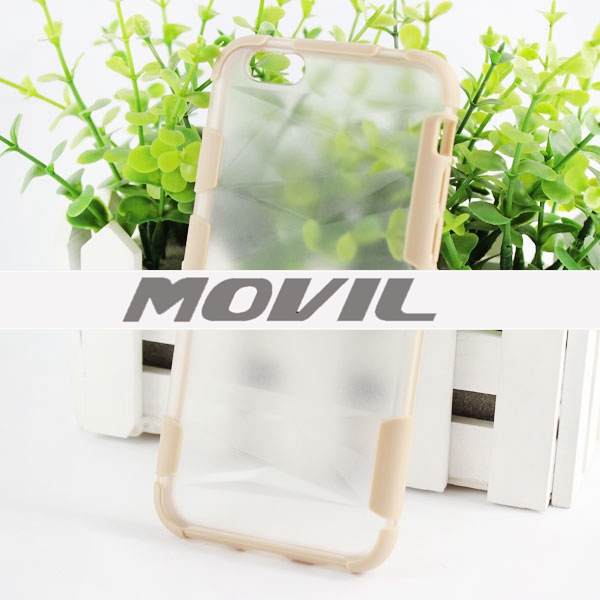 NP-1910 doble color TPU transparente funda para iPhone  6-9